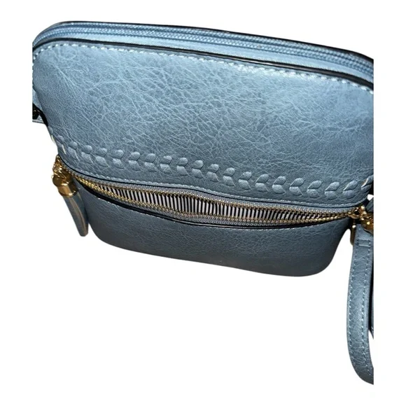 Medium Crossbody Bag, Shoulder Bag with Tassel - Blue - Picture 5 of 5
